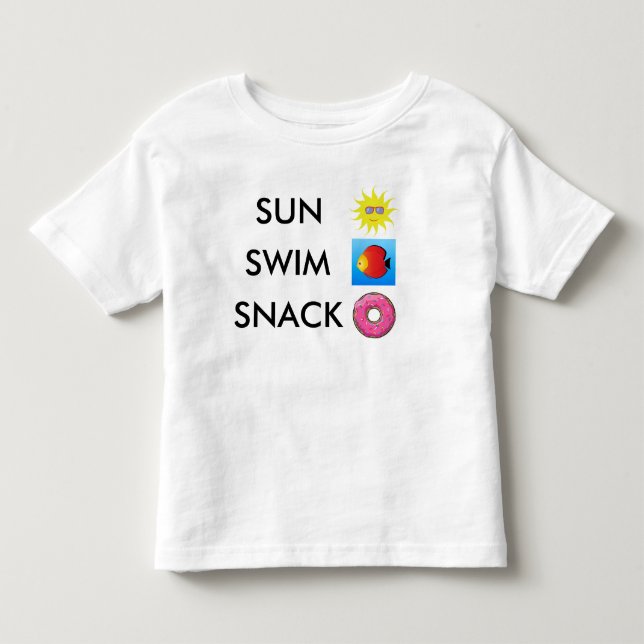 Sol Nadar Lanche - Camiseta Infantil (Frente)