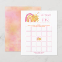 Sol | Rainbow Sunshine Chá de fraldas Bingo Invita