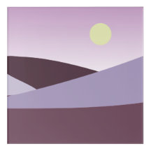Sol Roxo Pálido Roxo Subindo Acima das Dunas do De