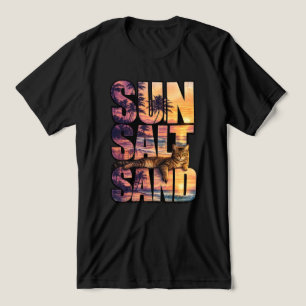 Sol Sal Areia Praia Gato Pôr do Sol Homens Preto