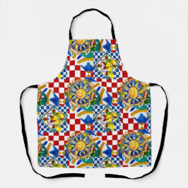 Sol siciliano,limão,azulejos mediterrâneos