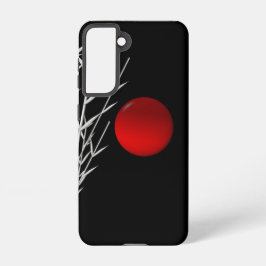 Sol vermelho preto branco zen