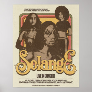 Solange Live em New South Wales, Au Poster