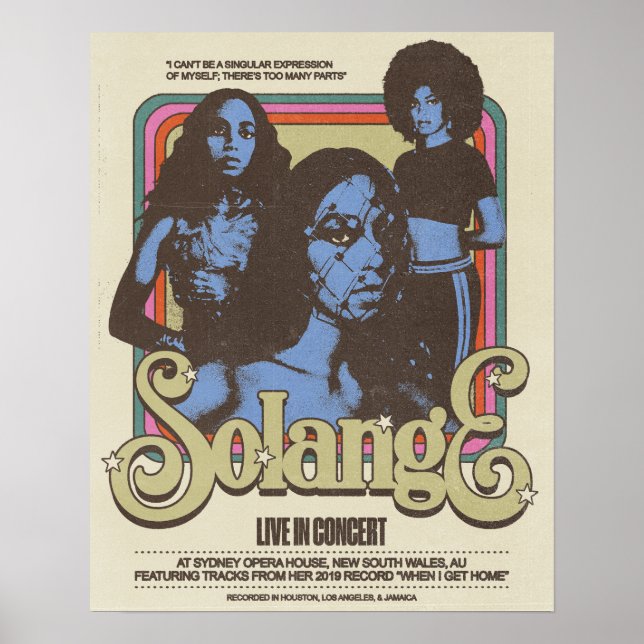 Solange Live em Nova Gales do Sul, AU Poster (Frente)