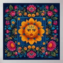 Solar Bloom - Folar Art Solarpunk Poster