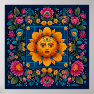 Solar Bloom - Folar Art Solarpunk Poster