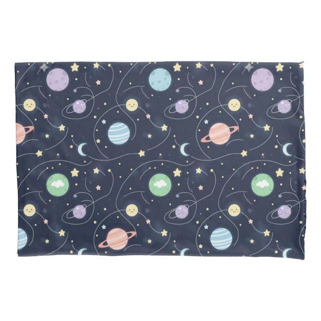 Solar System Planets Seamless Pattern (Frente-Esquerda)