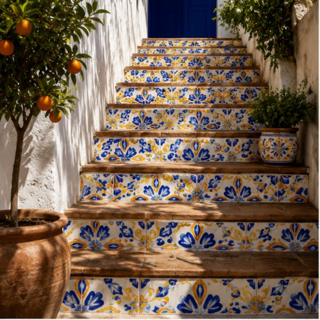 Solara Bloom Hand-Painted Sapphire and Amber  (Criador carregado)