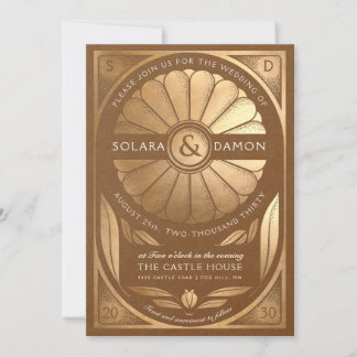 SOLARA III - Convite Dourado para Casamento Falso 