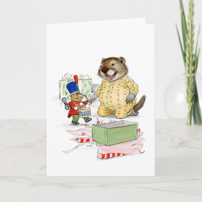 Soldado de brinquedo para cartão de Natal (Frente)