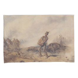 Soldado ferido após a batalha (cena de guerra)