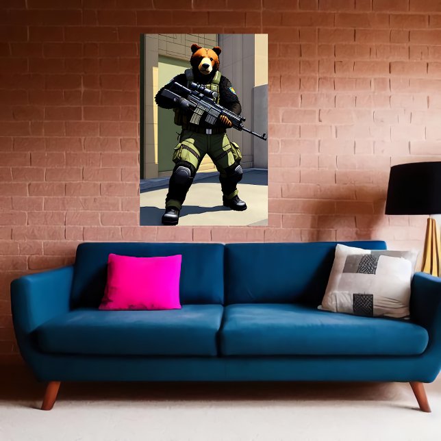 Soldado legal antropomórfico | AI Art Poster (Criador carregado)