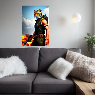 Soldado legal antropomórfico   AI Art Poster
