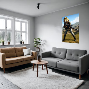 Soldado legal antropomórfico AI Art Poster