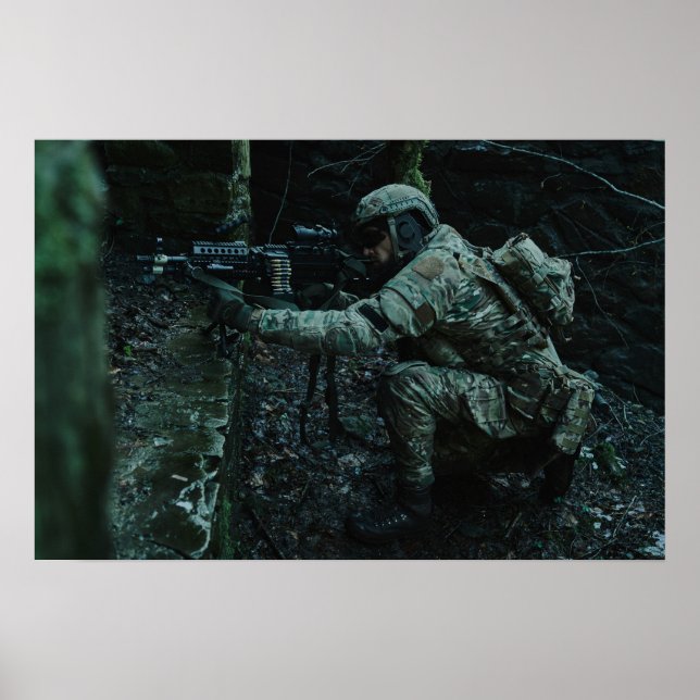 Soldado Militar de poster Art (Frente)