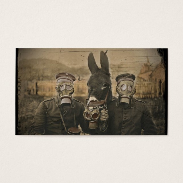Soldados burros e máscaras de gás (Frente)