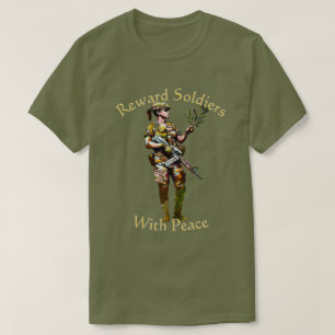 Soldados Recompensados com Camisa T de Paz 002