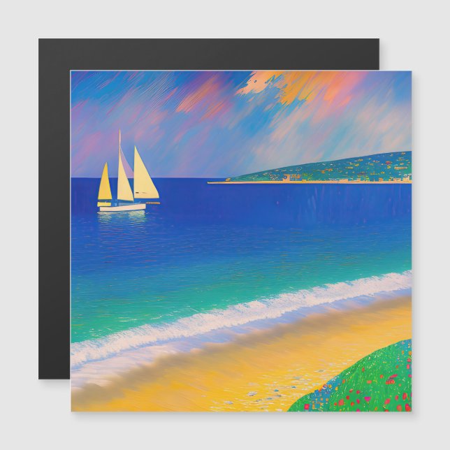 Soldadura marítima 09 "Iate na baía" (Frente/Verso)