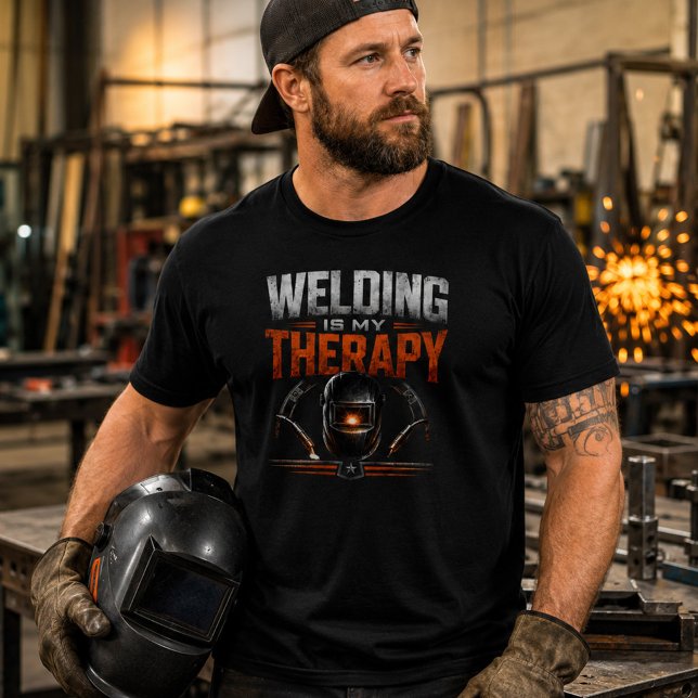 Soldar é Minha Terapia Camisa Funny Welder Tee (Criador carregado)