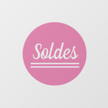 Soldes autocolantes derramam revistas vitrinas