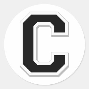 Soletre-o para fora a letra inicial C em etiquetas