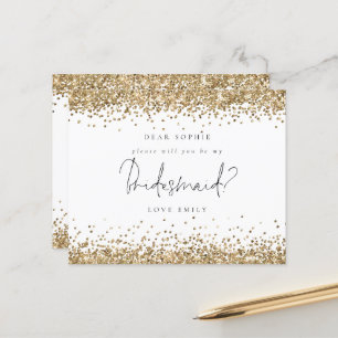 Solicitação de Bridesmaid de Script de Glitter D