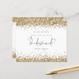 Solicitação de Bridesmaid de Script de Glitter Dou