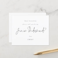 Solicitação de Bridesmaid de Script Preto de Orçam