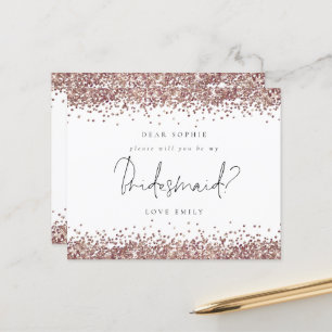 Solicitação de Bridesmaid do Script de Glitter D