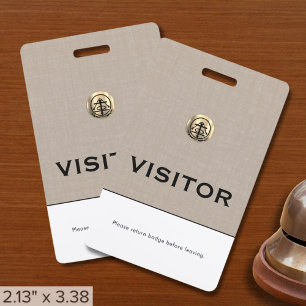 Solicitação de devolução de Crachá para visitantes