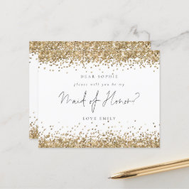 Solicitação de Madrinha de casamento de Glitter Do