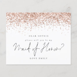 Solicitação de Madrinha de casamento de Glitter Do