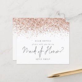 Solicitação de Madrinha de casamento de Glitter Do