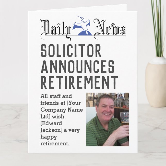 Solicitor de Cartão de Reforma para Personalizar (Frente)