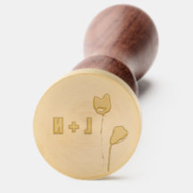 Solid Brass Wax Stamper "Coquelicots"