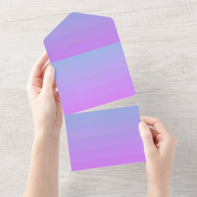 Solid Color Invitations Announcements Card (Aba destacável)