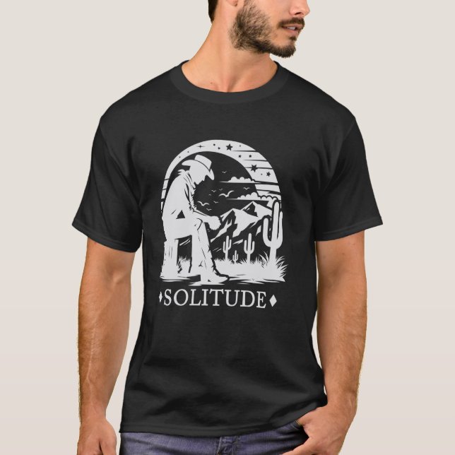 Solidão de Cowboy, Camiseta Gráfica do Deserto Oci (Frente)