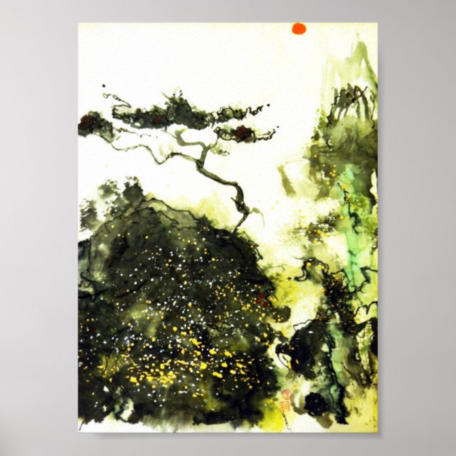 Solitário Cypress em Carmel Art Impressão (Frente)