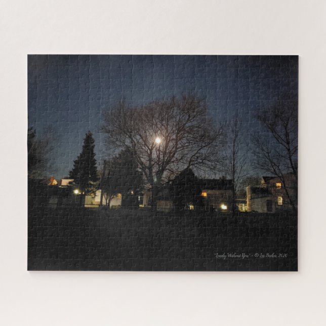 "Solitário Sem Você - quebra-cabeça de serra (Horizontal)