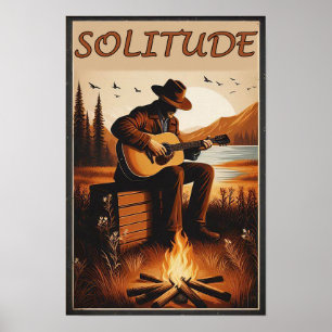 Solitude russa numa Poster de montanha