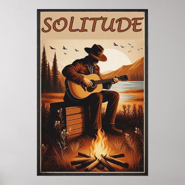 Solitude russa numa Poster de montanha (Frente)
