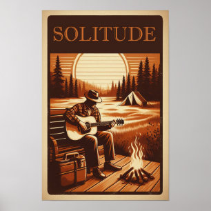 Solitude russa numa Poster de montanha