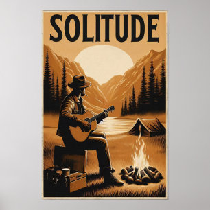 Solitude russa numa Poster de montanha
