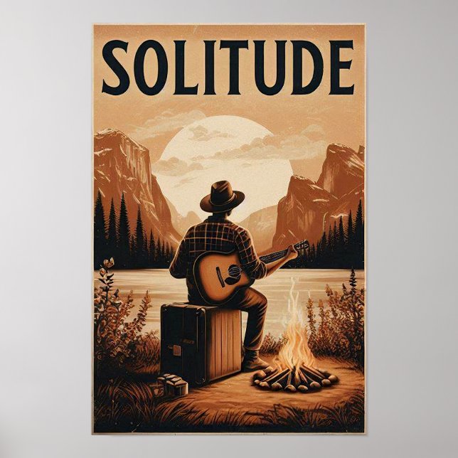 Solitude russa numa Poster de montanha (Frente)
