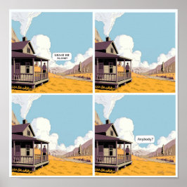 Solitude Solidão Cartoon Poster Impressão Wall Art