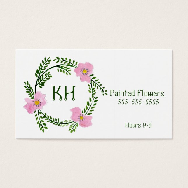 Solo Floral Pintado Por Aquarelas, Flores Pintadas (Frente)