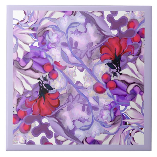 Solo roxo Fada Azulejo cerâmico (Frente)