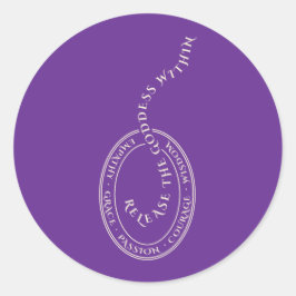 Solte os adesivos clássicos redondos da deusa