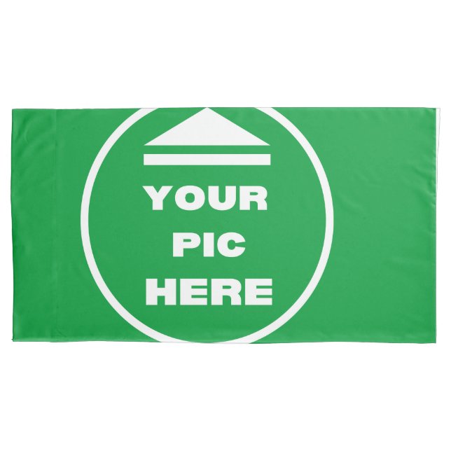 Solteiro King Size Pillowcase - Adicione sua image (Frente)