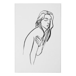 Solteiro Line Art Linda Mulher, Uma Linha Mulher